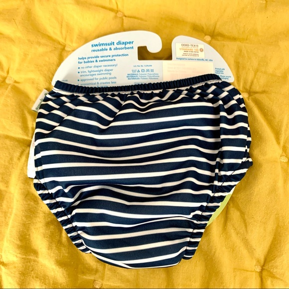 ✨ i play by Green Sprouts Stripe Swim Diaper Sun Hat Set - Picture 7 of 10